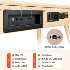 Donner DDP-80 el-piano beige Komplett Pakke