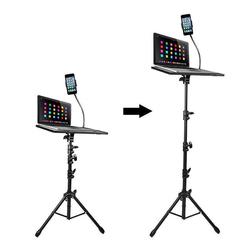 Laptop- og projektorstativ med smarttelefonholder