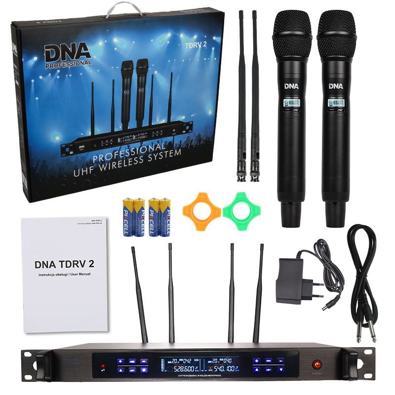 DNA TDRV 2 trådløse mikrofoner 2x sender Dora