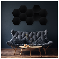 DNA AM3 BK akustikkpaneler 10 stk. sort Hexagon