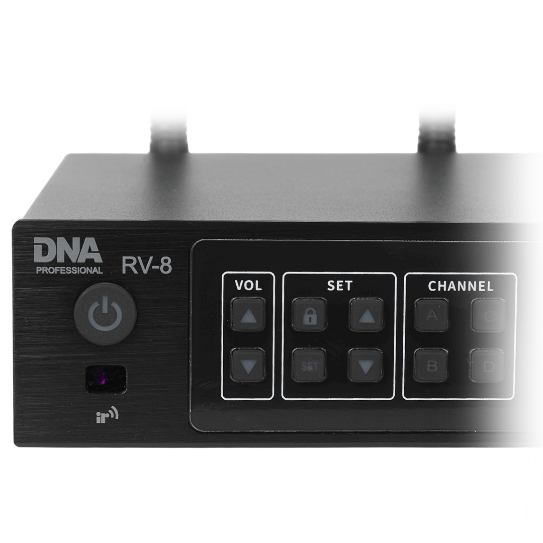 DNA RV-8 Trådløst UHF Mikrofoner Sett med 8 Håndholdte Mikrofoner