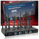 DNA RV-8 Trådløst UHF Mikrofoner Sett med 8 Håndholdte Mikrofoner