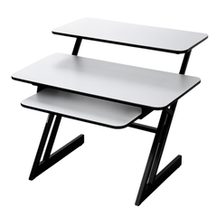 Studiebord med hyller og uttrekk til keyboard (120 cm)