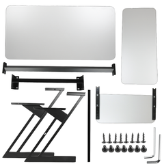 Studiebord med hyller og uttrekk til keyboard (120 cm)