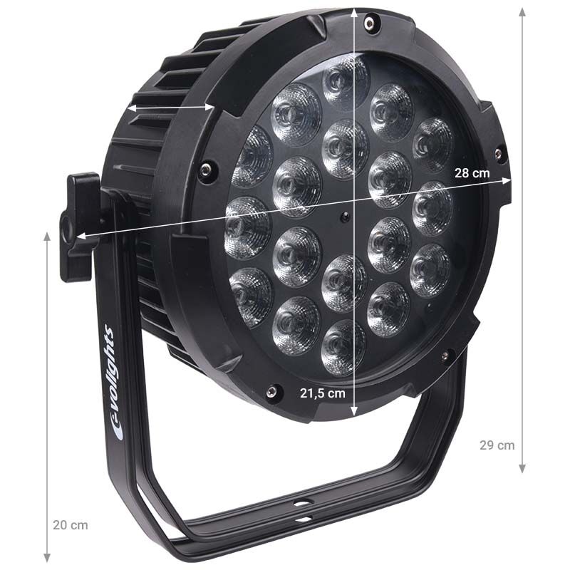 Evolights Glaze PAR IP65 LED-spot – RGBW