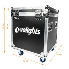 Flightcase til 2 x Evolights Lumeno