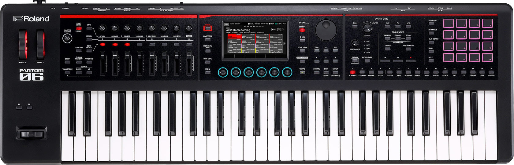 Roland Fantom-06 61 Synthesizer (svart)