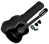 Spansk gitarpakke 4/4, sort