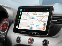 Apple Carplay , Android Auto i Fiat 500 Beige Interiør (2007-2015)