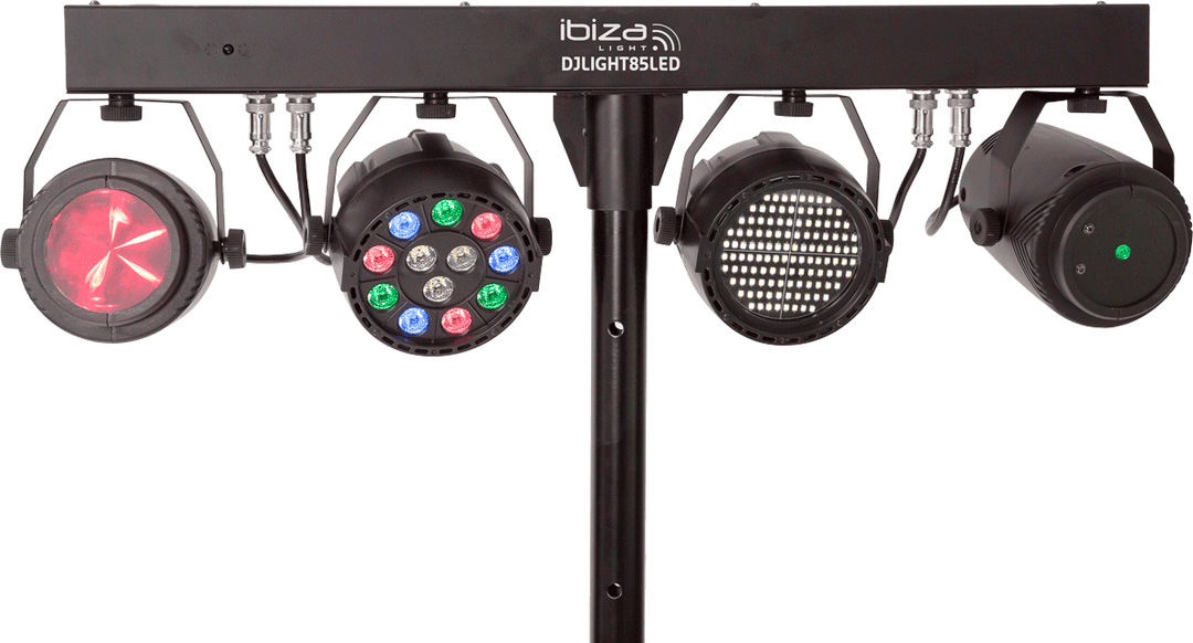 Ibiza LED-belyst måneblomst, laser og strobe