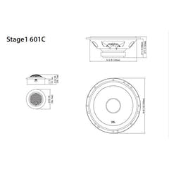 JBL Stage1 601C bilhøyttalersett (16cm)