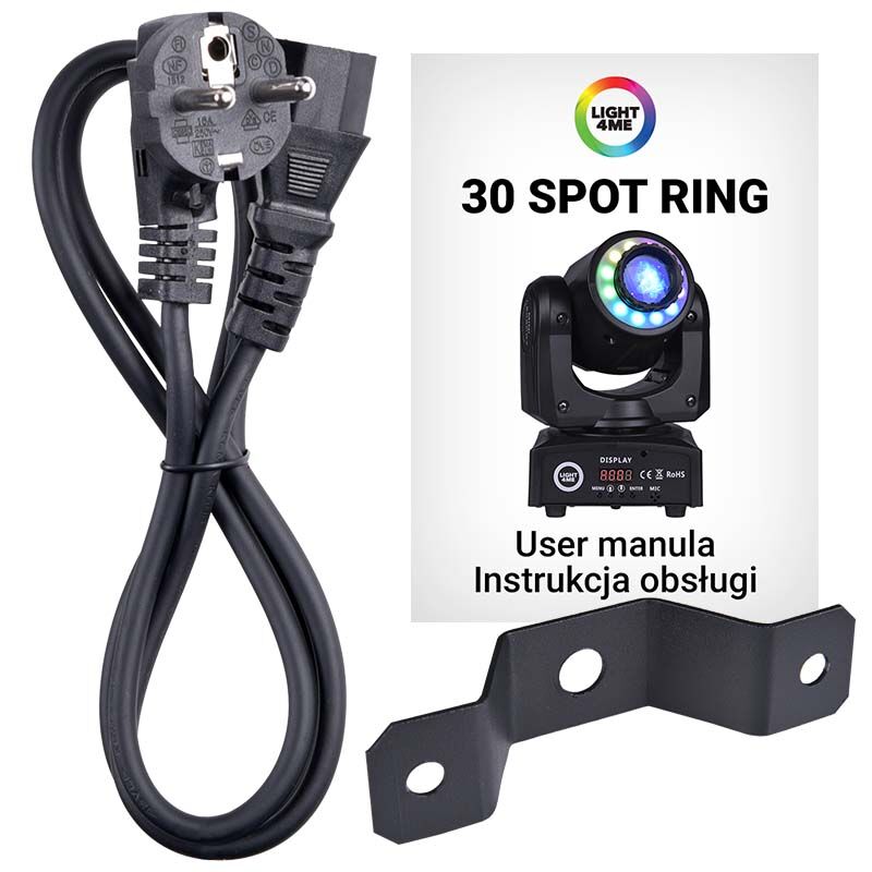 LIGHT4ME 30 SPOT RING bærbar liten moving head LED