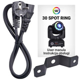 LIGHT4ME 30 SPOT RING bærbar liten moving head LED