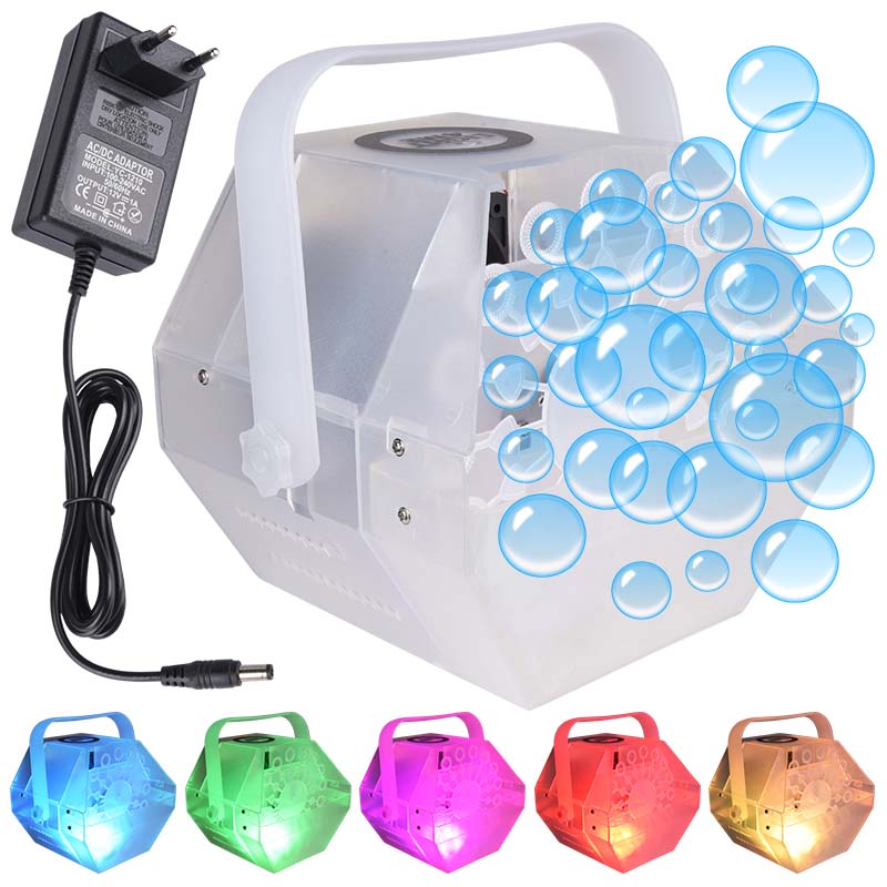 Light4Me Bubble LED-boblemaskin med flerfarget LED-lys