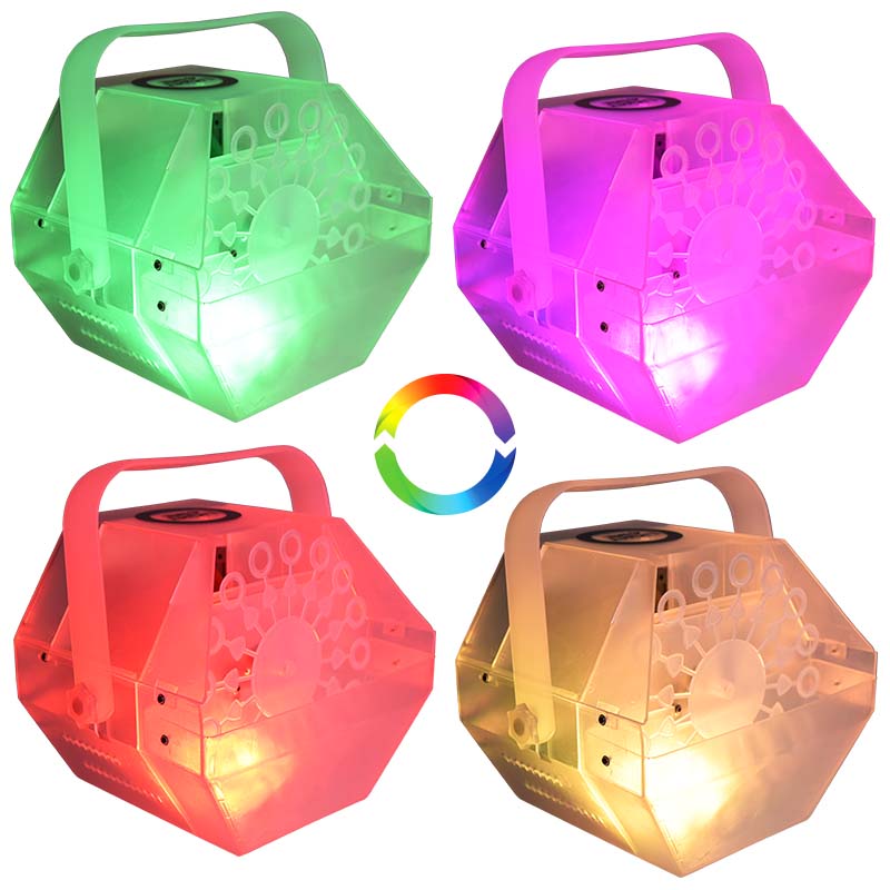 Light4Me Bubble LED-boblemaskin med flerfarget LED-lys
