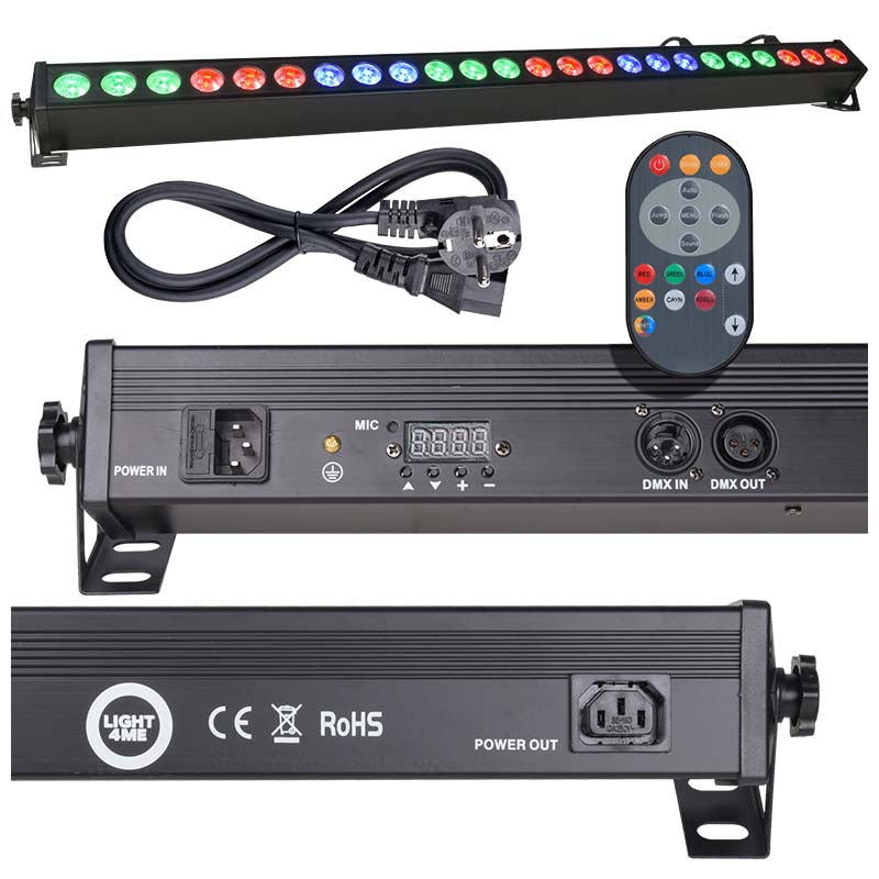 LIGHT4ME DECO BAR 24 RGB IR LED-bar + fjernkontroll
