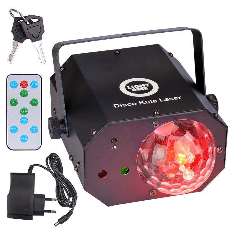 LIGHT4ME DISCO BALL LASERlys multieffekt LED