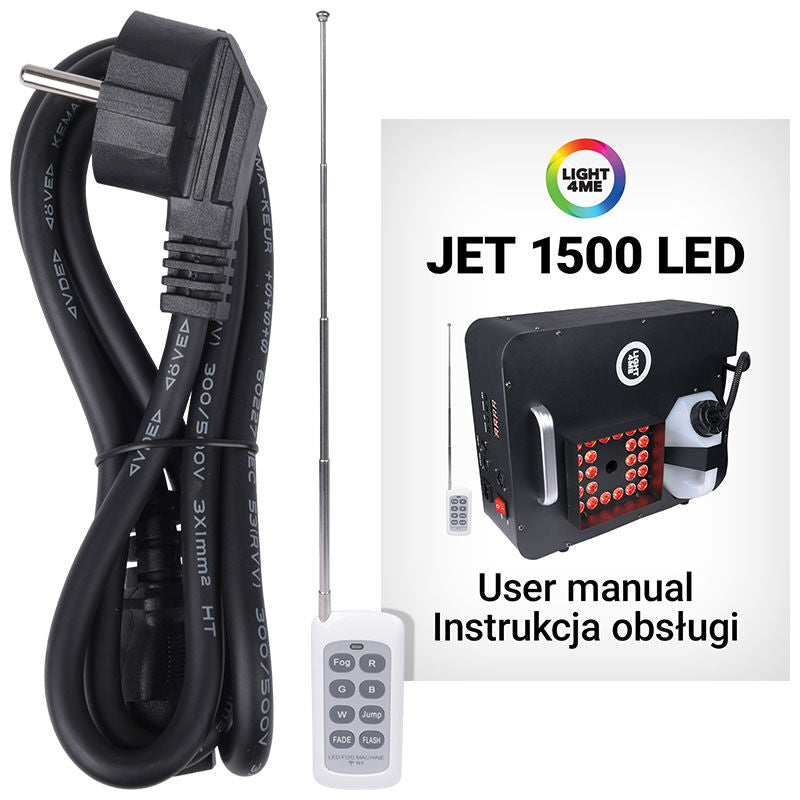 Light4Me JET-1500LED Vertikal Røykmaskin LED