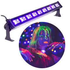 LIGHT4ME LED BAR UV 9 + HVID profesjonell lysdekorasjon 9x3W