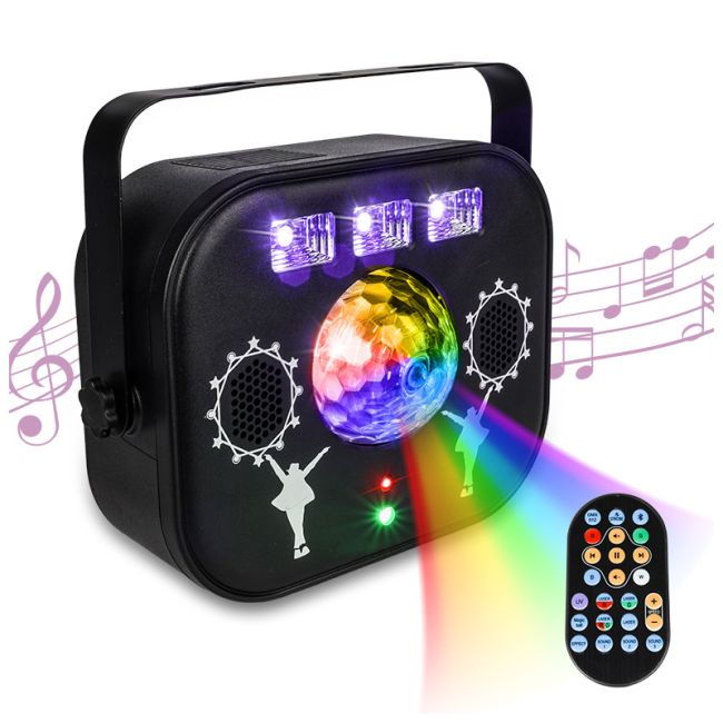 LIGHT4ME MULTIBOX multi-effekt LED-diskolys med laser