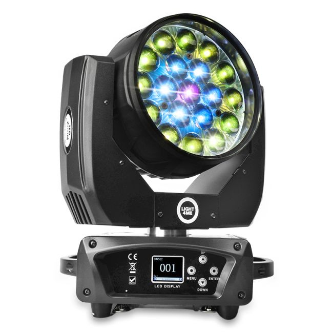 LIGHT4ME ZOOM WASH 19x15W RGBW LED movinghead
