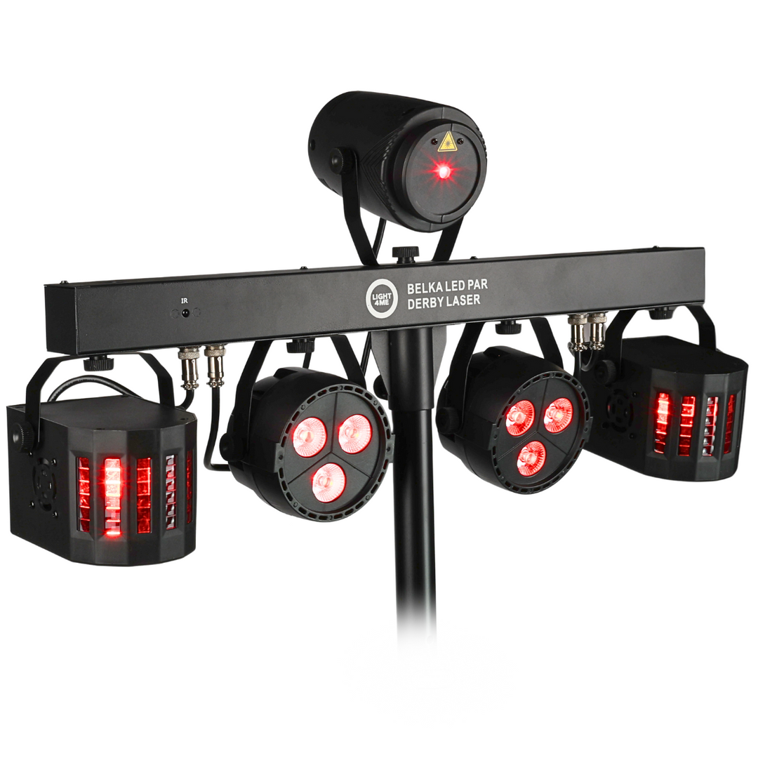 Light4Me T-Bar LED Par Derby Laser MultiBar