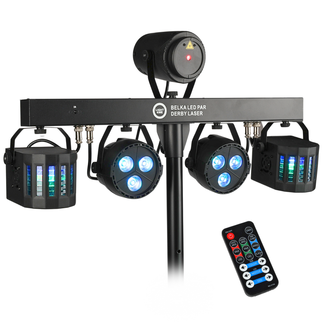 Light4Me T-Bar LED Par Derby Laser MultiBar