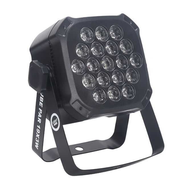 Light4Me Cube PAR 19x3W RGBW LED PAR spot