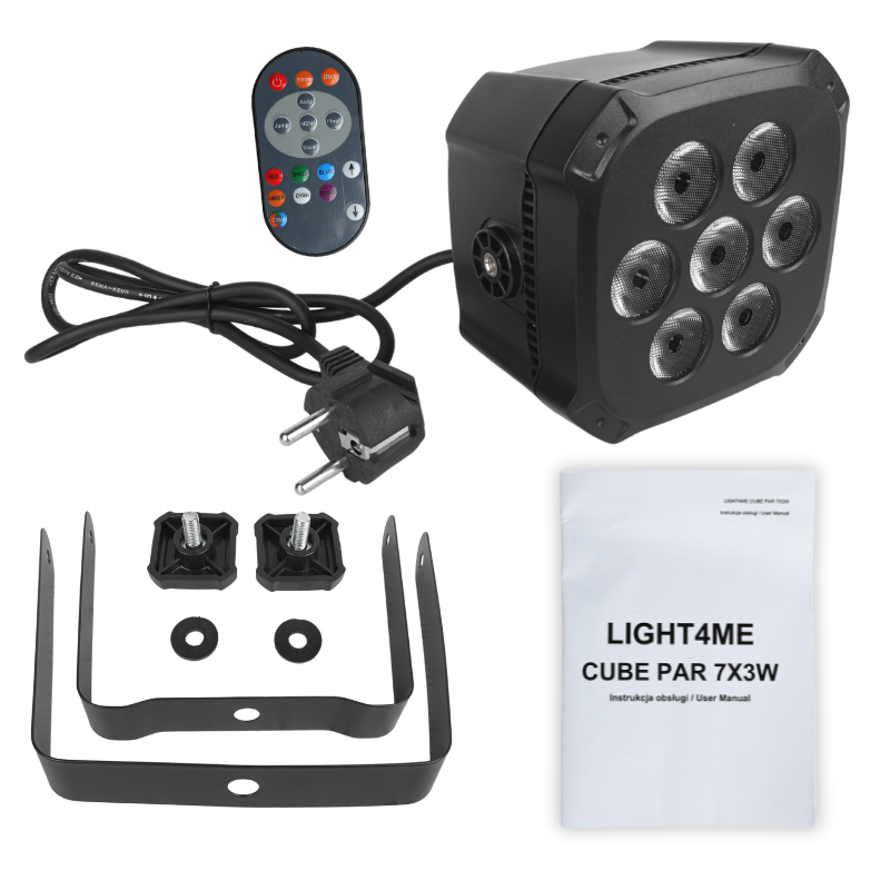 Light4Me Cube PAR 7x3W RGB LED Par-spotlight