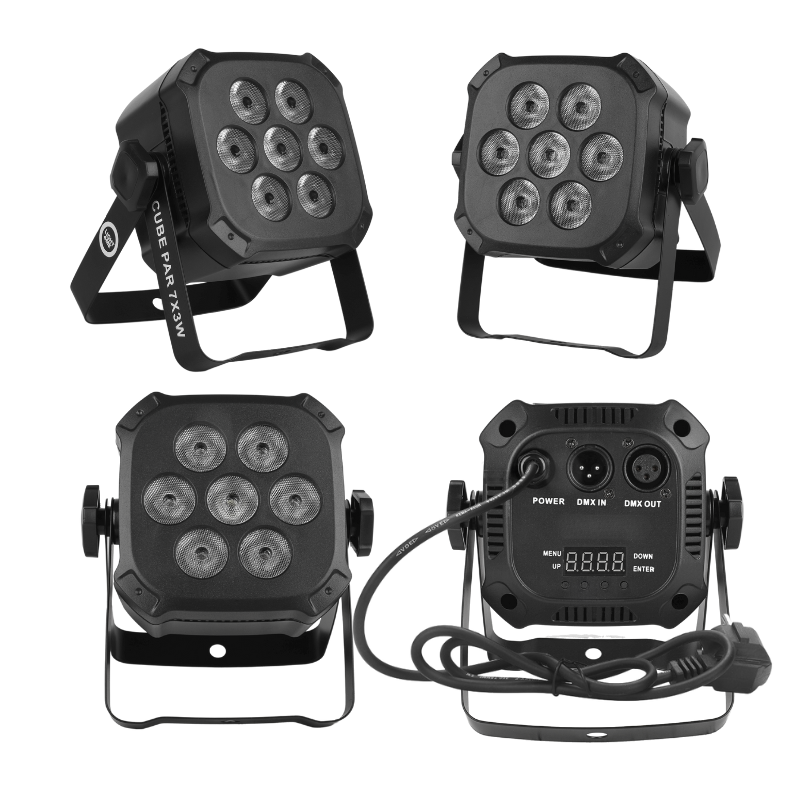 Light4Me Cube PAR 7x3W RGB LED Par-spotlight