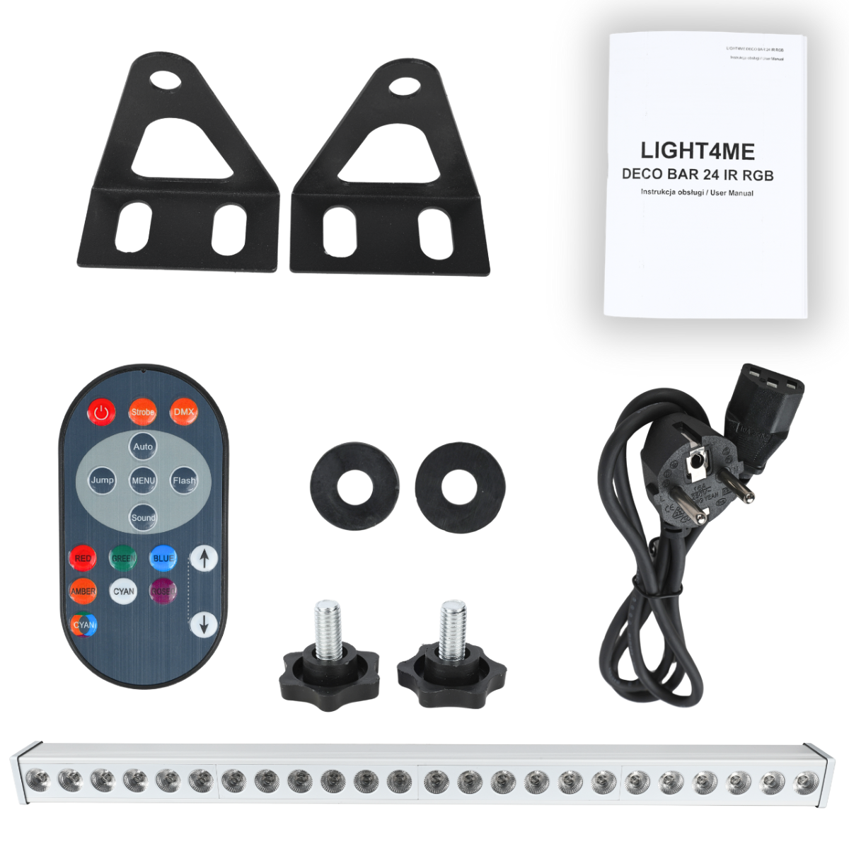 Light4Me Deco Bar 24 RGB IR WH LED-bar + fjernkontroll
