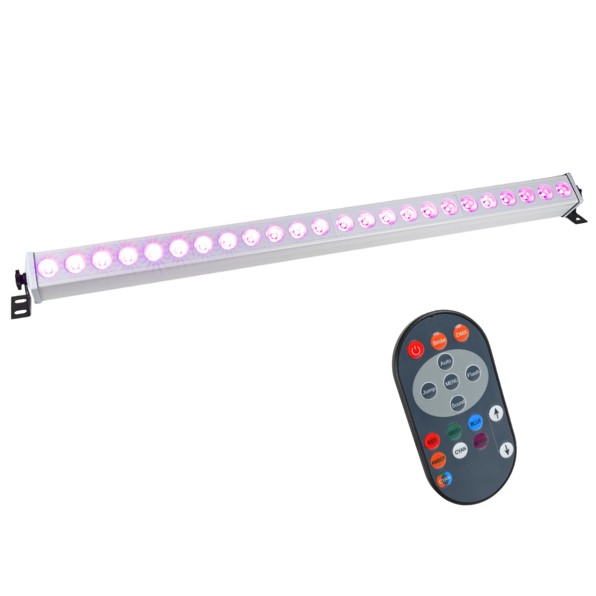 Light4Me Deco Bar 24 RGB IR WH LED-bar + fjernkontroll