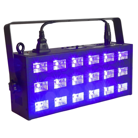 LIGHT4ME LED UV 18x3W spotlight + strobe DMX