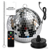 Light4Me Speilkule 20 cm med LED, Motor og Fjernkontroll