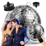 Light4Me Speilkule 20 cm med LED, Motor og Fjernkontroll