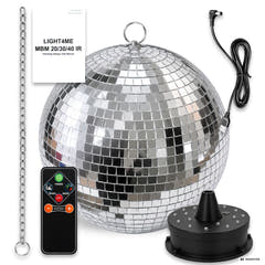 Light4Me Speilkule 30 cm med LED, motor og fjernkontroll