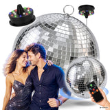 Light4Me Speilkule 30 cm med LED, motor og fjernkontroll