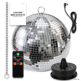 Light4Me Speilkule 40 cm med LED, motor og fjernkontroll