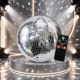 Light4Me Speilkule 40 cm med LED, motor og fjernkontroll