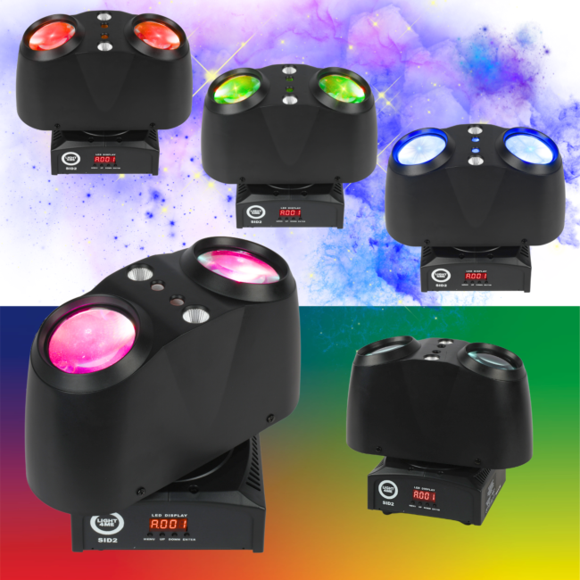 LIGHT4ME SID2 multi-effekt LED-lys 4-i-1 effektlampe