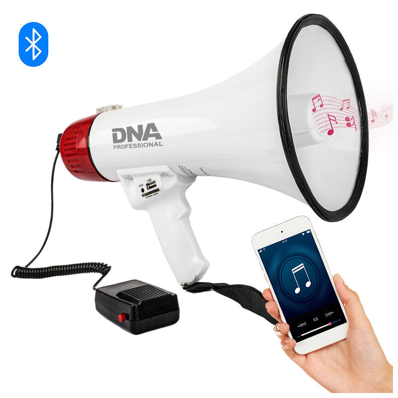 DNA MEGA1 Megafon 30W med Bluetooth, USB, AUX og MicroSD