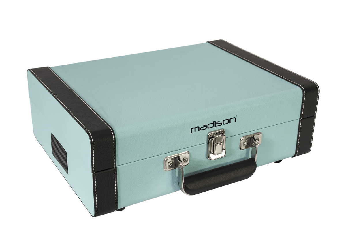 Madison Vintage platespiller med Bluetooth (lyseblå)