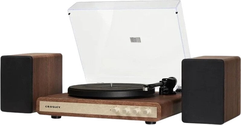 Crosley C65 platespiller med høyttalere, Valnøtt