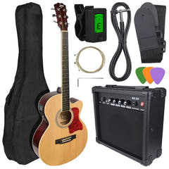 V-TONE EAG SET NT elektrisk akustisk guitar + forsterker, Naturel