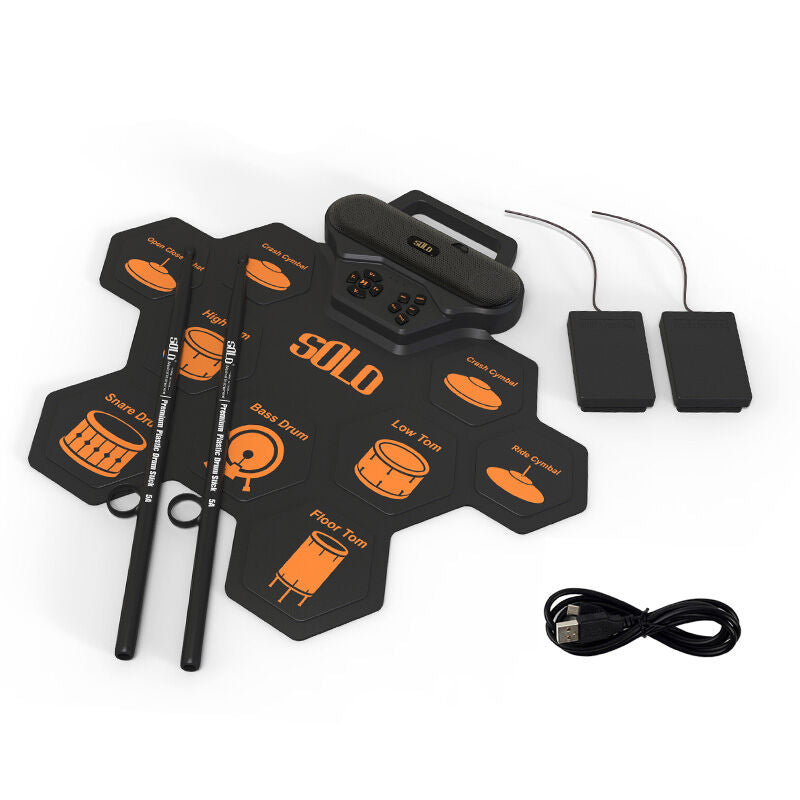 Roll-Up elektronisk trommesett USB-C MP3