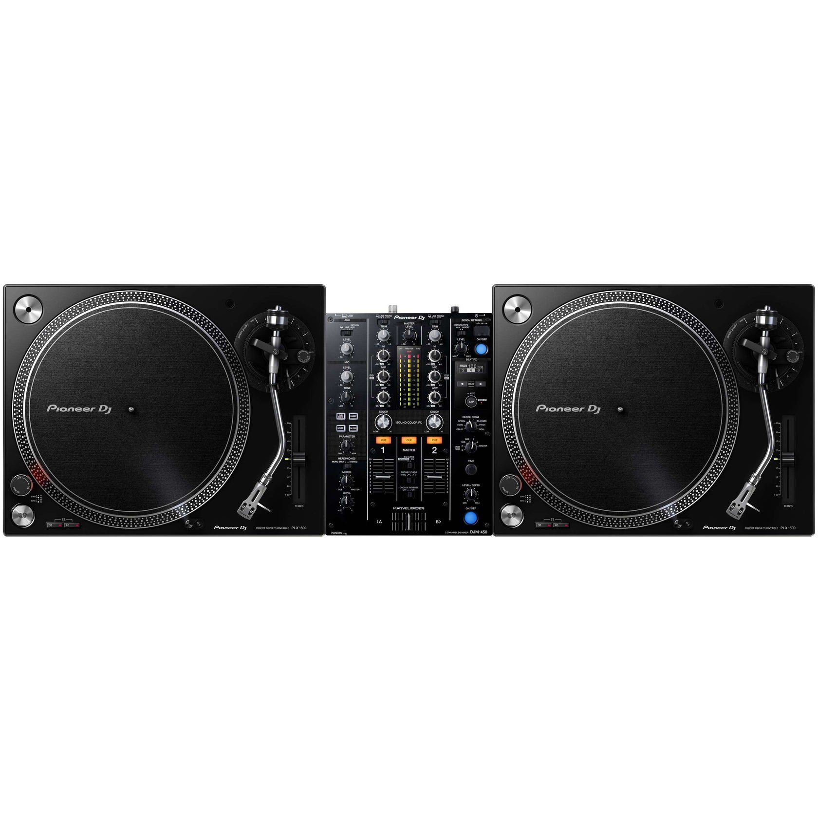 Pioneer DJ DJM-450 + PLX-500-K Pakke