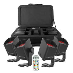 Chauvet FREEDOM H1 Batterilampe 4 stk. m. Veske (svart) 