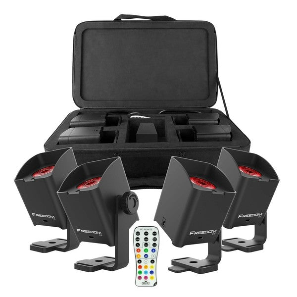 Chauvet FREEDOM H1 Batterilampe 4 stk. m. Veske (svart) 
