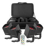 Chauvet FREEDOM H1 Batterilampe 4 stk. m. Veske (svart) 