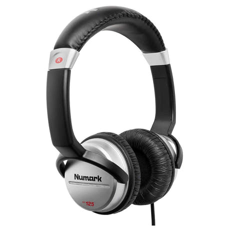 Numark HF125 DJ hodetelefoner (svart/sølv)
